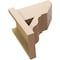 Ekena Millwork 7 1/2-in W x 12-in D x 12-in H Funston Slat Rough Cedar Woodgrain TimberThane Outlooker, Primed Tan OUTUR075X12X12FST24RCPR - alternate 2